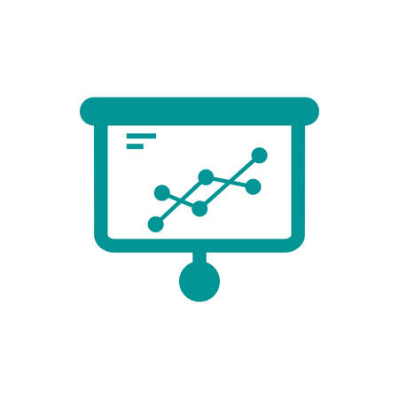 Presentation board concept illustration icon. Chart figures analysis concept illustration icon. Education concept illustration icon. Business concept illustration icon.の写真素材