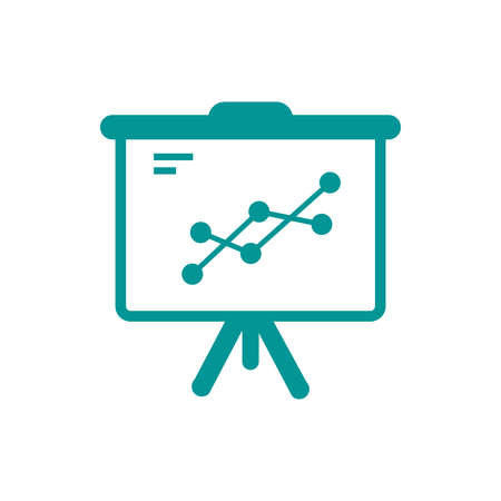 Presentation board concept illustration icon. Chart figures analysis concept illustration icon. Education concept illustration icon. Business concept illustration icon.の写真素材