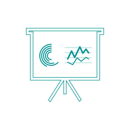 Blackboard icon. Education icon. Presentation board icon. Chart board icon. Business icon.の写真素材
