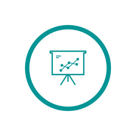 Presentation board concept illustration icon. Chart figures analysis concept illustration icon. Education concept illustration icon. Business concept illustration icon.の写真素材