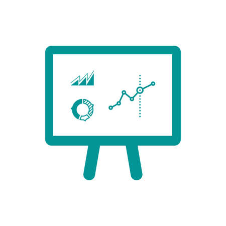 Presentation board concept illustration icon. Chart figures analysis concept illustration icon. Education concept illustration icon. Business concept illustration icon.の写真素材