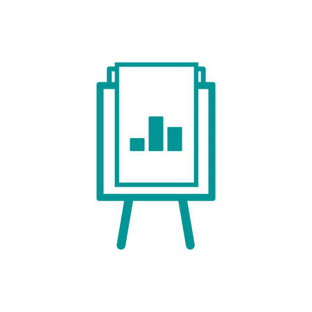 Blackboard icon. Education icon. Presentation board icon. Chart board icon. Business icon.の写真素材