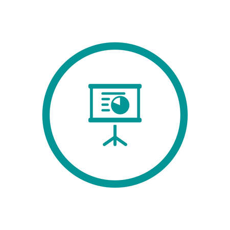 Presentation board concept illustration icon. Chart figures analysis concept illustration icon. Education concept illustration icon. Business concept illustration icon.の写真素材