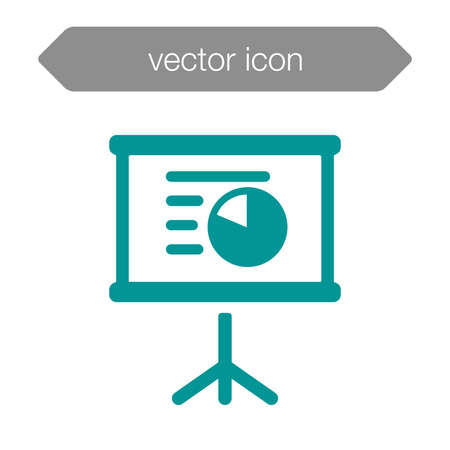 Presentation board concept illustration icon. Chart figures analysis concept illustration icon. Education concept illustration icon. Business concept illustration icon.の写真素材