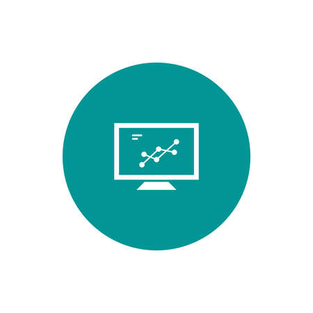 Presentation board concept illustration icon. Chart figures analysis concept illustration icon. Education concept illustration icon. Business concept illustration icon.の写真素材