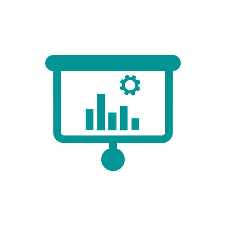 Blackboard icon. Education icon. Presentation board icon. Chart board icon. Business icon.の写真素材