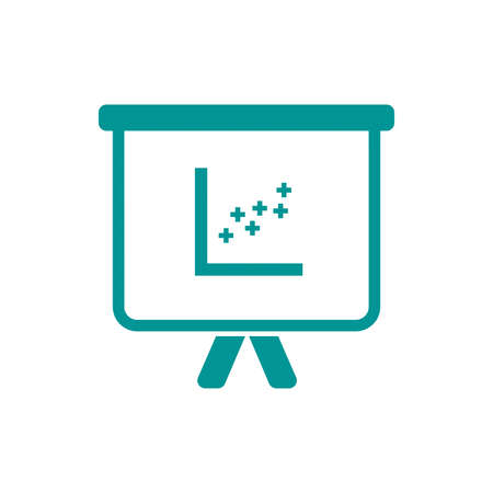 Blackboard icon. Education icon. Presentation board icon. Chart board icon. Business icon.の写真素材