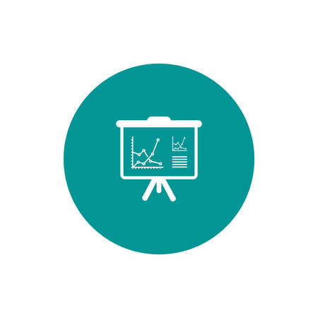Presentation board concept illustration icon. Chart figures analysis concept illustration icon. Education concept illustration icon. Business concept illustration icon.の写真素材