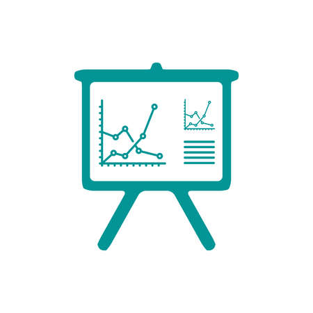 Presentation board concept illustration icon. Chart figures analysis concept illustration icon. Education concept illustration icon. Business concept illustration icon.の写真素材