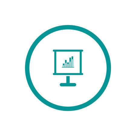 Blackboard icon. Education icon. Presentation board icon. Chart board icon. Business icon.の写真素材