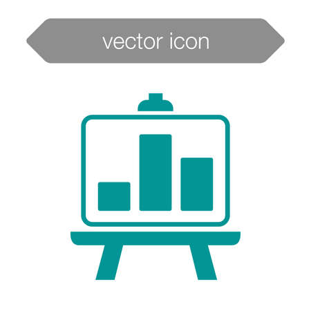 Blackboard icon. Education icon. Presentation board icon. Chart board icon. Business icon.の写真素材