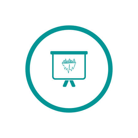 Blackboard icon. Education icon. Presentation board icon. Chart board icon. Business icon.の写真素材