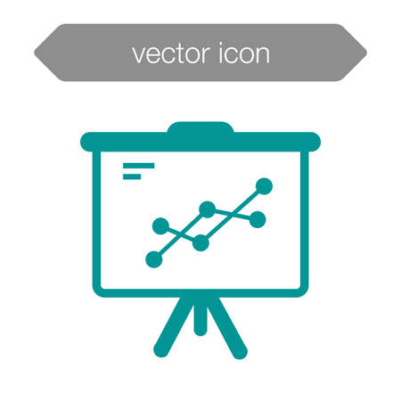 Presentation board concept illustration icon. Chart figures analysis concept illustration icon. Education concept illustration icon. Business concept illustration icon.の写真素材