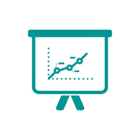 Blackboard icon. Education icon. Presentation board icon. Chart board icon. Business icon.の写真素材