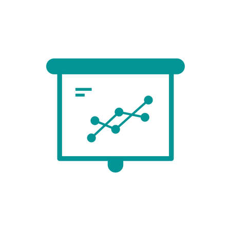Presentation board concept illustration icon. Chart figures analysis concept illustration icon. Education concept illustration icon. Business concept illustration icon.の写真素材