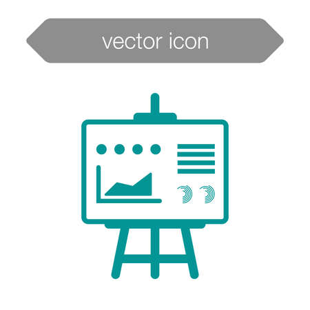 Presentation board concept illustration icon. Chart figures analysis concept illustration icon. Education concept illustration icon. Business concept illustration icon.の写真素材