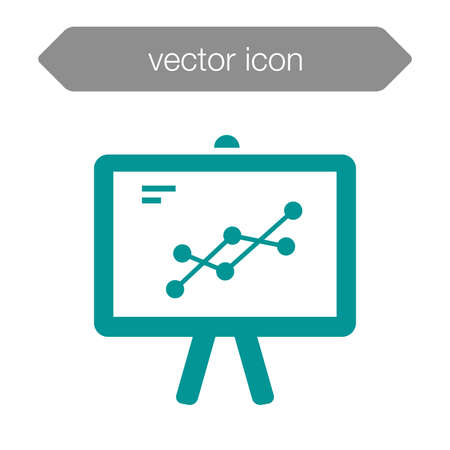 Presentation board concept illustration icon. Chart figures analysis concept illustration icon. Education concept illustration icon. Business concept illustration icon.の写真素材