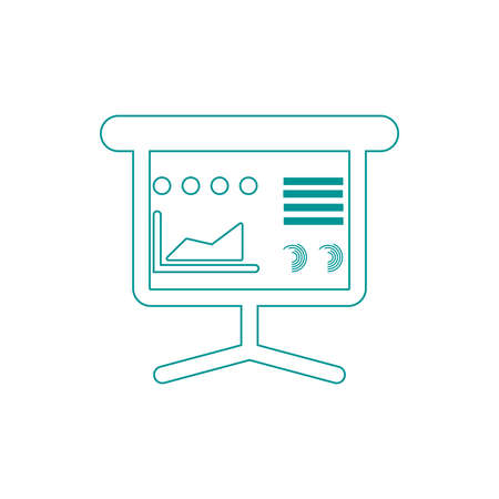 Blackboard icon. Education icon. Presentation board icon. Chart board icon. Business icon.の写真素材