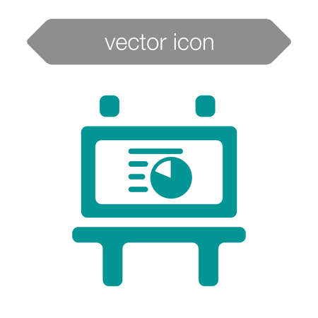 Blackboard icon. Education icon. Presentation board icon. Chart board icon. Business icon.の写真素材