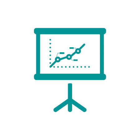 Blackboard icon. Education icon. Presentation board icon. Chart board icon. Business icon.の写真素材