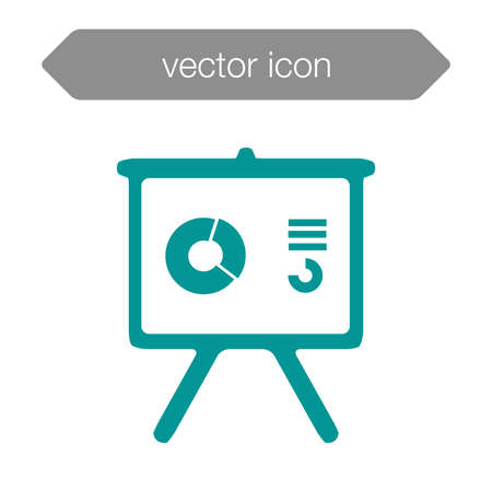 Blackboard icon. Education icon. Presentation board icon. Chart board icon. Business icon.の写真素材