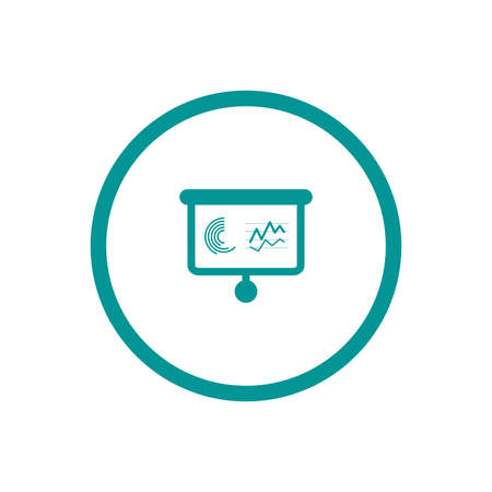 Blackboard icon. Education icon. Presentation board icon. Chart board icon. Business icon.の写真素材