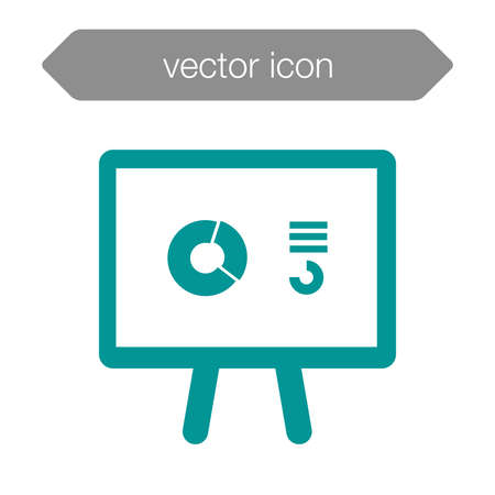 Blackboard icon. Education icon. Presentation board icon. Chart board icon. Business icon.の写真素材