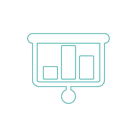 Blackboard icon. Education icon. Presentation board icon. Chart board icon. Business icon.の写真素材