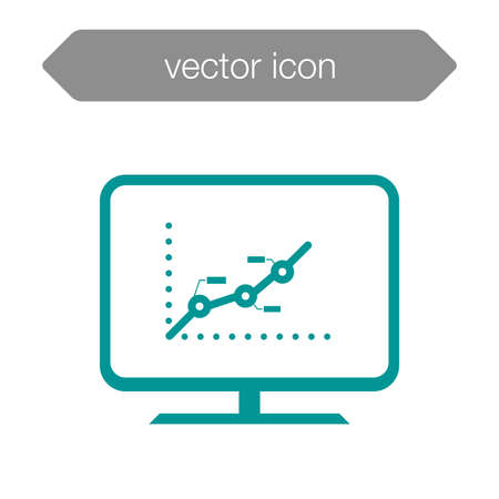 Presentation board concept illustration icon. Chart figures analysis concept illustration icon. Education concept illustration icon. Business concept illustration icon.の写真素材