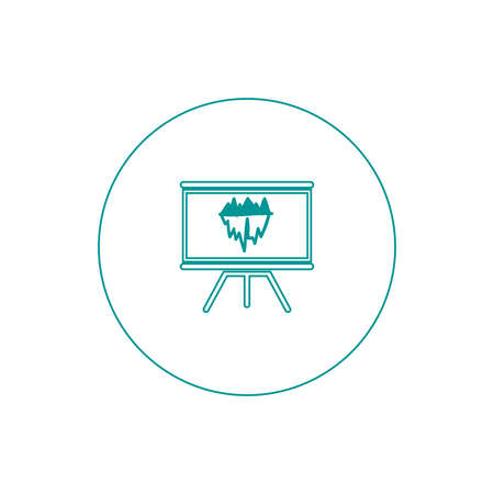 Blackboard icon. Education icon. Presentation board icon. Chart board icon. Business icon.の写真素材