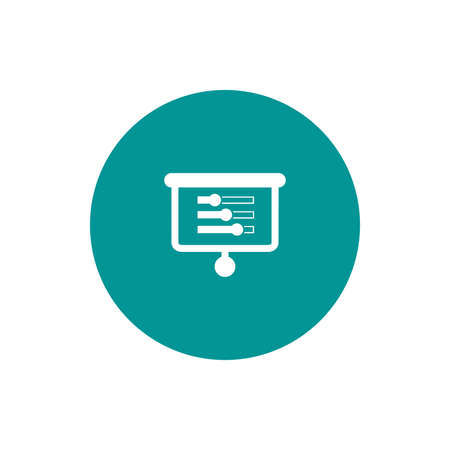 Blackboard icon. Education icon. Presentation board icon. Chart board icon. Business icon.の写真素材