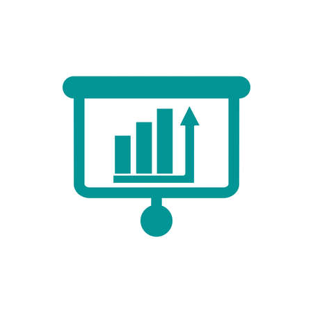 Blackboard icon. Education icon. Presentation board icon. Chart board icon. Business icon.の写真素材