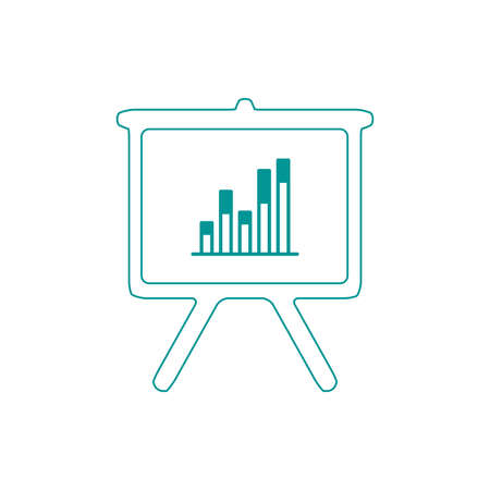 Blackboard icon. Education icon. Presentation board icon. Chart board icon. Business icon.の写真素材