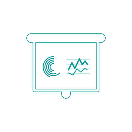 Blackboard icon. Education icon. Presentation board icon. Chart board icon. Business icon.の写真素材