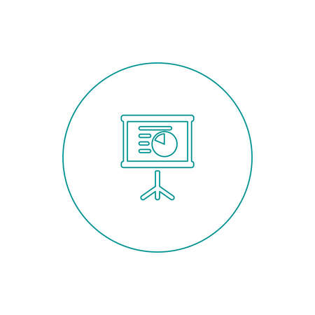 Presentation board concept illustration icon. Chart figures analysis concept illustration icon. Education concept illustration icon. Business concept illustration icon.の写真素材