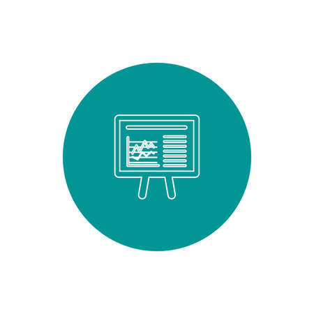Blackboard icon. Education icon. Presentation board icon. Chart board icon. Business icon.の写真素材