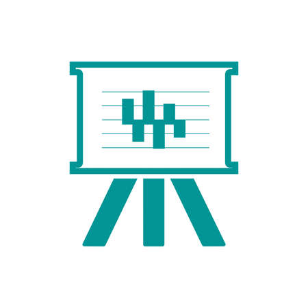 Blackboard icon. Education icon. Presentation board icon. Chart board icon. Business icon.の写真素材