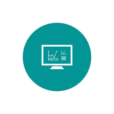 Presentation board concept illustration icon. Chart figures analysis concept illustration icon. Education concept illustration icon. Business concept illustration icon.の写真素材