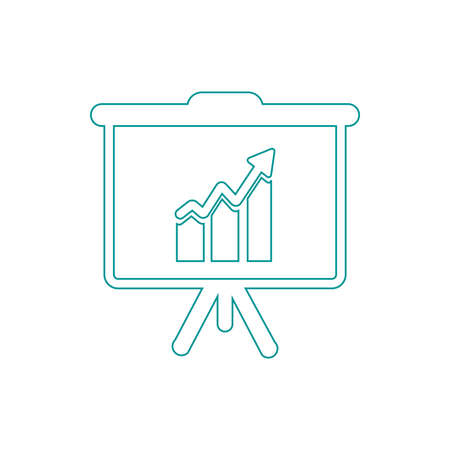 Presentation board concept illustration icon. Chart figures analysis concept illustration icon. Education concept illustration icon. Business concept illustration icon.の写真素材