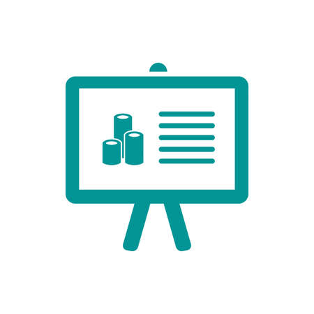 Blackboard icon. Education icon. Presentation board icon. Chart board icon. Business icon.の写真素材