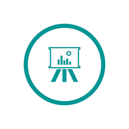 Blackboard icon. Education icon. Presentation board icon. Chart board icon. Business icon.の写真素材