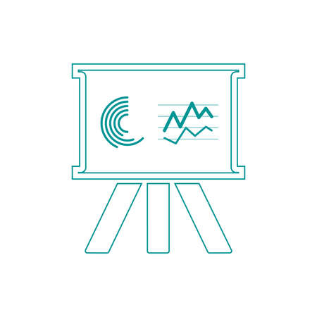 Blackboard icon. Education icon. Presentation board icon. Chart board icon. Business icon.の写真素材