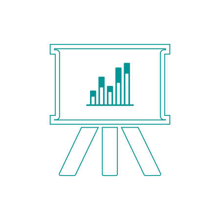 Blackboard icon. Education icon. Presentation board icon. Chart board icon. Business icon.の写真素材