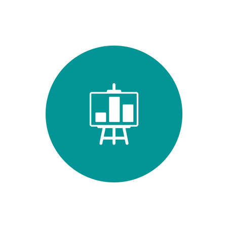 Presentation board concept illustration icon. Chart figures analysis concept illustration icon. Education concept illustration icon. Business concept illustration icon.の写真素材