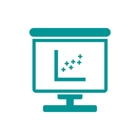 Blackboard icon. Education icon. Presentation board icon. Chart board icon. Business icon.の写真素材