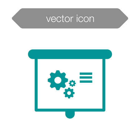 Blackboard icon. Education icon. Presentation board icon. Chart board icon. Business icon.の写真素材