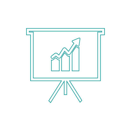 Blackboard icon. Education icon. Presentation board icon. Chart board icon. Business icon.の写真素材