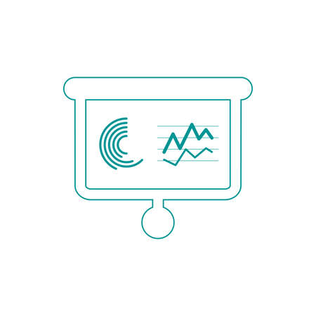 Blackboard icon. Education icon. Presentation board icon. Chart board icon. Business icon.の写真素材
