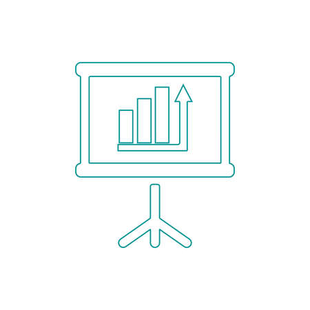 Blackboard icon. Education icon. Presentation board icon. Chart board icon. Business icon.の写真素材