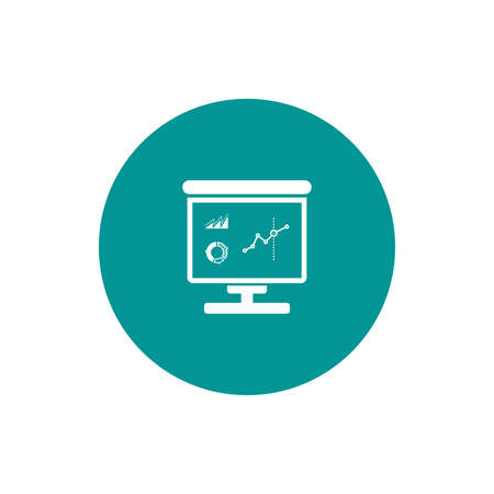 Presentation board concept illustration icon. Chart figures analysis concept illustration icon. Education concept illustration icon. Business concept illustration icon.の写真素材